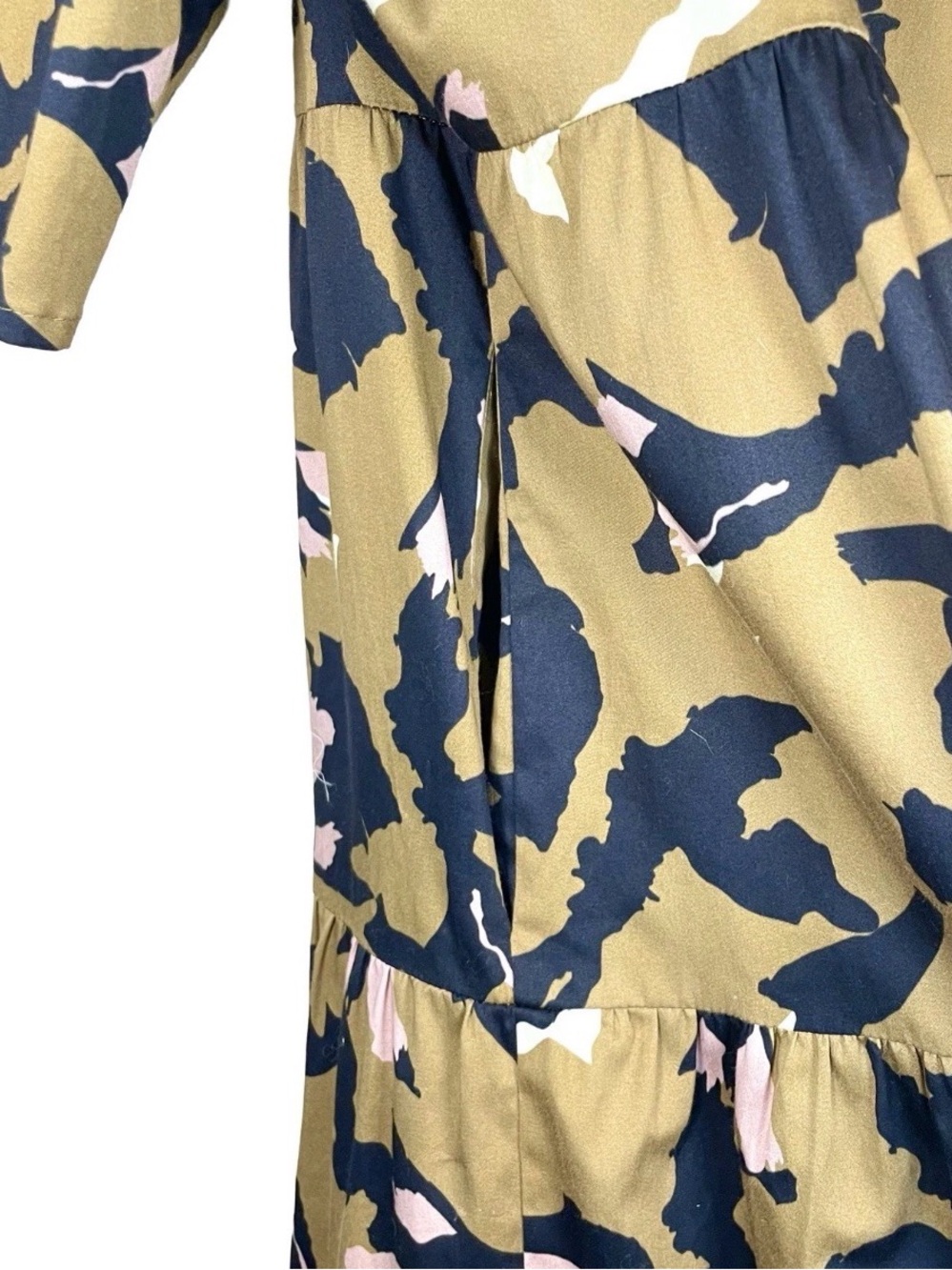 CROSBY by Mollie Burch Whit Undone Abstract Midi Shirtdress S - Picture 6 of 8